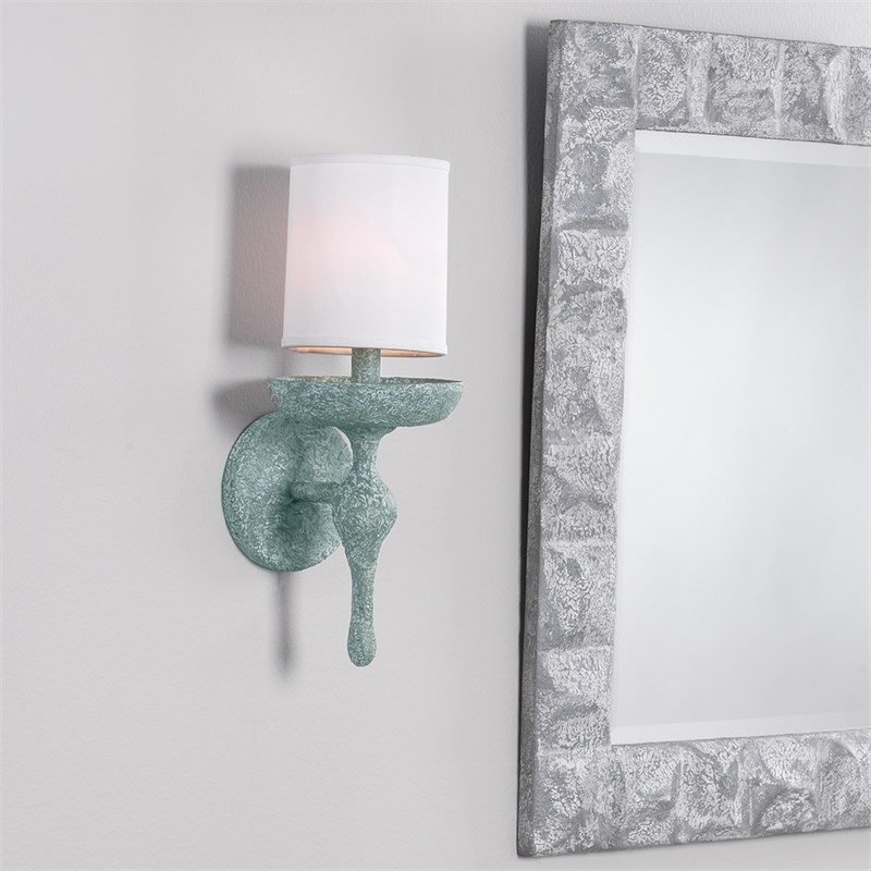 J&D Designs Co Concord Transitional Steel Metal/Plaster Wall Sconce in Gray