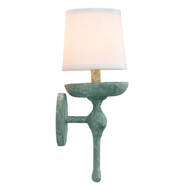 J&D Designs Co Concord Transitional Steel Metal/Plaster Wall Sconce in Gray
