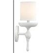 Jamie Young Co Concord Transitional Steel Metal/Plaster Wall Sconce in White
