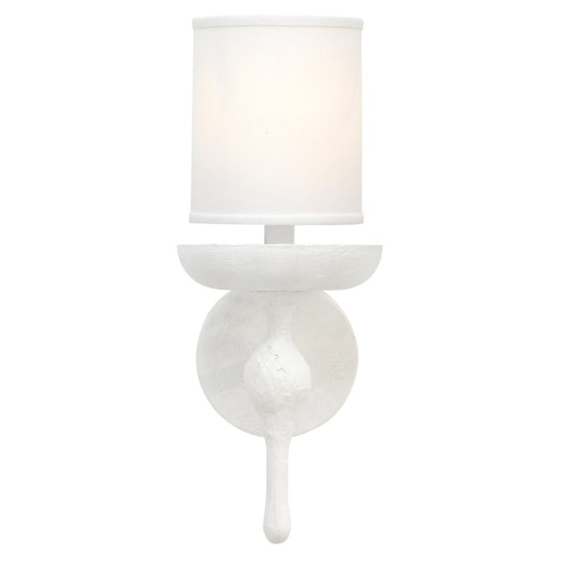Jamie Young Co Concord Transitional Steel Metal/Plaster Wall Sconce in White