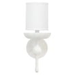 Jamie Young Co Concord Transitional Steel Metal/Plaster Wall Sconce in White
