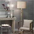 J&D Designs Co Petite Paro Traditional Wood/Linen Floor Lamp in Brown/Natural