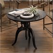 J&D Designs Co Americana Contemporary Metal Crank Table in Gunmetal Gray