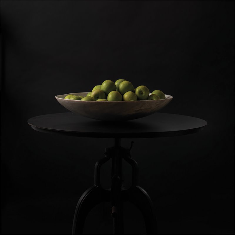 J&D Designs Co Americana Contemporary Metal Crank Table in Gunmetal Gray