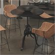 J&D Designs Co Americana Contemporary Metal Crank Table in Gunmetal Gray