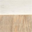 J&D Designs Co Argan Hexagon Wood & Marble Large Table in Natural/White