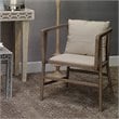 J&D Designs Co Grayson Coastal Driftwood Arm Chair in Natural Gray