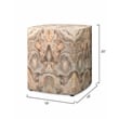 J&D Designs Co Ink Blot Transitional Wood Side Table in Taupe Brown/Gray