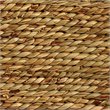 J&D Designs Co Peninsula Coastal Seagrass Rattan & Glass Side Table in Natural