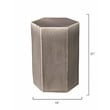 J&D Designs Co Porto Large Transitional Ceramic Side Table in Gray