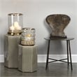 J&D Designs Co Porto Large Transitional Ceramic Side Table in Gray