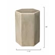 J&D Designs Co Porto Small Transitional Ceramic Side Table in Pistachio Brass
