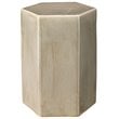 J&D Designs Co Porto Small Transitional Ceramic Side Table in Pistachio Brass