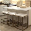 J&D Designs Co Shelby Modern Steel Metal/Hide Counter Stool in Antique Brass