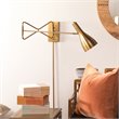 J&D Designs Co Lenz Swing Arm Steel Metal Wall Sconce in Antique Brass