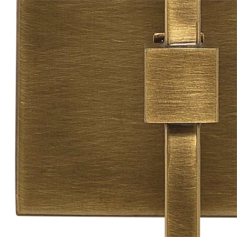 J&D Designs Co Minerva Modern Steel Metal/Fabric Wall Sconce in White/Brass