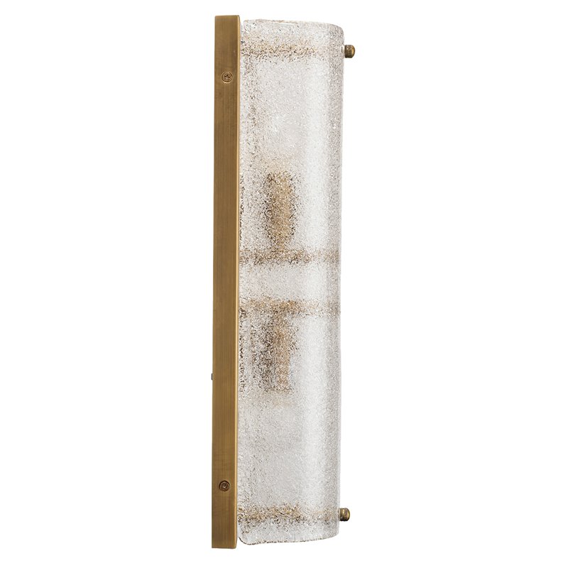 J&D Designs Co Moet Double Rounded Steel Metal/Glass Sconce in Brass