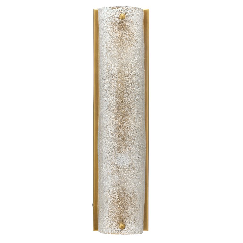 J&D Designs Co Moet Double Rounded Steel Metal/Glass Sconce in Brass