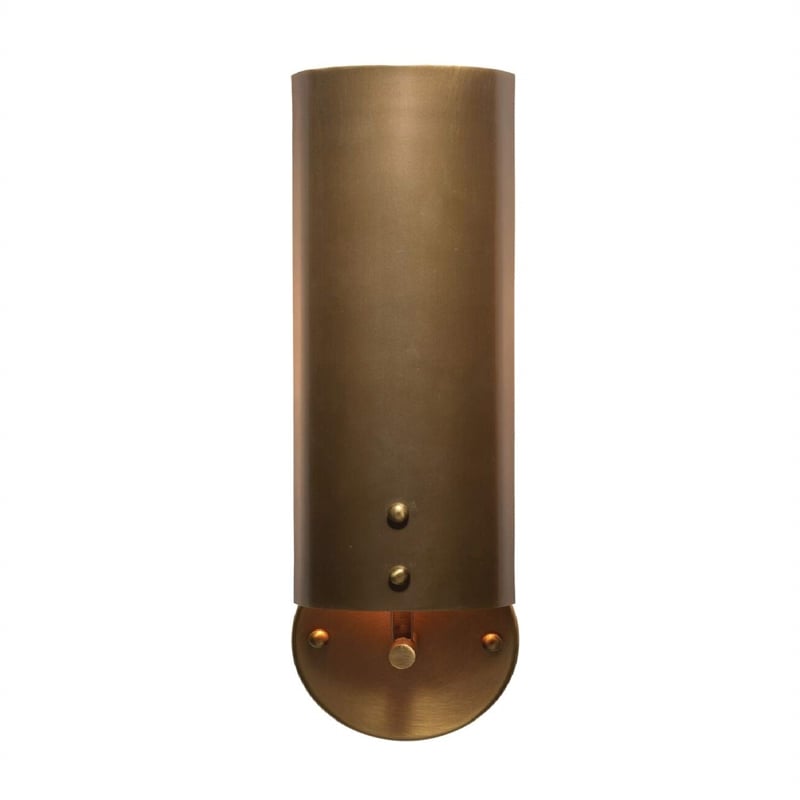 J&D Designs Co Olympic Modern Steel Metal Wall Sconce in Antique Brass