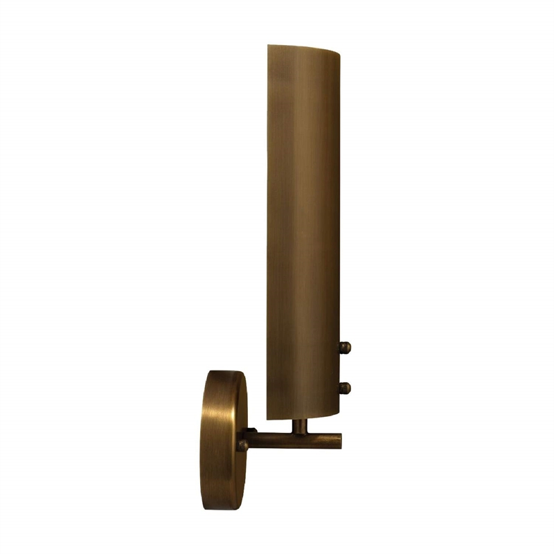 J&D Designs Co Olympic Modern Steel Metal Wall Sconce in Antique Brass