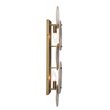 J&D Designs Co Trinity 5-Slice Agate /Steel Metal Wall Sconce in Antique Brass