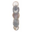 J&D Designs Co Trinity 5-Slice Agate /Steel Metal Wall Sconce in Antique Brass