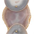J&D Designs Co Trinity 5-Slice Agate /Steel Metal Wall Sconce in Antique Brass