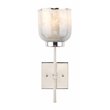 J&D Designs Co Vapor Single Glass/Iron Metal Wall Sconce in Opal/Nickel