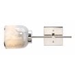 J&D Designs Co Vapor Single Glass/Iron Metal Wall Sconce in Opal/Nickel