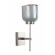 J&D Designs Co Vapor Single Glass/Iron Metal Wall Sconce in Opal/Nickel
