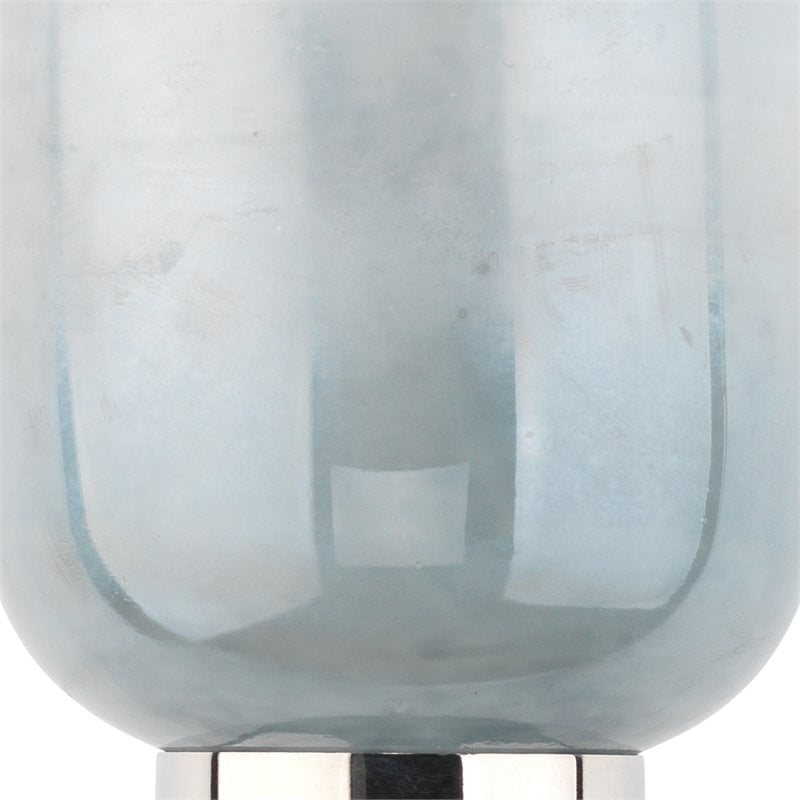J&D Designs Co Vapor Single Glass/Iron Metal Wall Sconce in Opal/Nickel