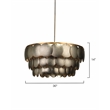 J&D Designs Co Calypso Transitional Iron Metal 3-Tier Chandelier in Gold