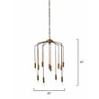 J&D Designs Co Cascade Modern Steel Metal Pendant in Antique Brass