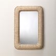 Jamie Young Co Hollis Rectangle Coastal Straw Rope Rattan Wall Mirror in Natural