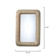 Jamie Young Co Hollis Rectangle Coastal Straw Rope Rattan Wall Mirror in Natural