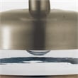 J&D Designs Co Clyde Contemporary Glass/Metal Pendant in Clear/Gunmetal Gray
