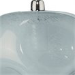 J&D Designs Co Large Coastal Dimpled Glass Pendant in Cornflower Blue/Silver