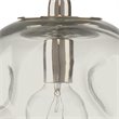 J&D Designs Co Large Coastal Dimpled Glass Pendant in Clear/Silver
