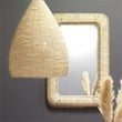 J&D Designs Co Gulf Steam Coastal Iron Mango Wood Pendant in Off White
