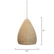 J&D Designs Co Gulf Steam Coastal Iron Mango Wood Pendant in Off White