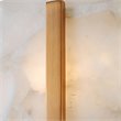 J&D Designs Co Halo Large Modern Stone/Metal Chandelier in Alabaster/Brass