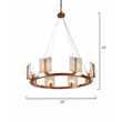 J&D Designs Co Halo Large Modern Stone/Metal Chandelier in Alabaster/Brass