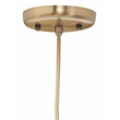 J&D Designs Co Isabella Carafe Modern Glass Pendant in Clear with Brass