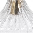 J&D Designs Co Isabella Carafe Modern Glass Pendant in Clear with Brass