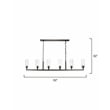 J&D Designs Co Linear 6-Light Modern Metal/Glass Chandelier in Oil Rubbed Bronze