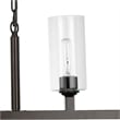 J&D Designs Co Linear 6-Light Modern Metal/Glass Chandelier in Oil Rubbed Bronze