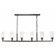 J&D Designs Co Linear 6-Light Modern Metal/Glass Chandelier in Oil Rubbed Bronze
