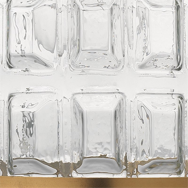 J&D Designs Co Madison Contemporary Glass Pendant in Clear/Antique Brass