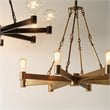 J&D Designs Co Manchester 8-Light Transitional Steel Metal Chandelier in Brass