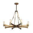 J&D Designs Co Manchester 8-Light Transitional Steel Metal Chandelier in Brass